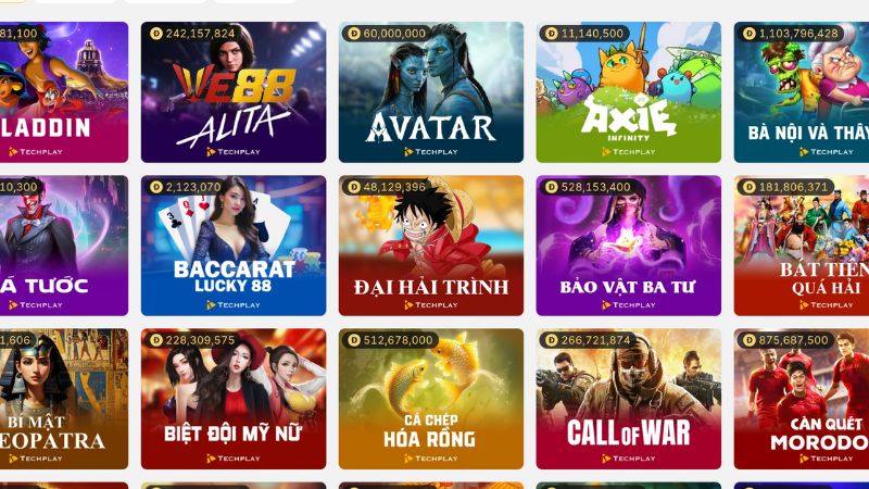 Sảnh game đa đạng tại nổ hũ VE88